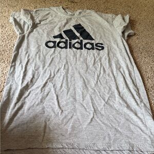 Adidas Gray and Black Short Sleeve Tee